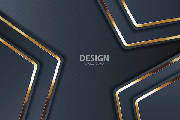 Banner Dorado Tablero Fondo Abstracto Vectorial Para Diseño Texto Mensaje — Vector de stock