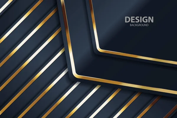 Goud Banner Abstract Vector Achtergrond Bord Voor Tekst Boodschap Ontwerp — Stockvector