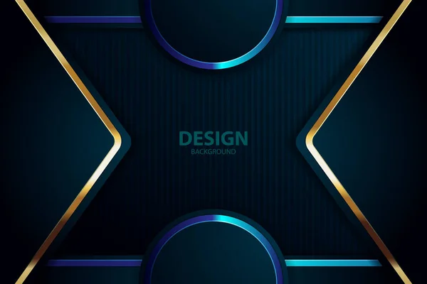 Banner Gold Placa Fundo Vetorial Abstrato Para Design Texto Mensagem — Vetor de Stock