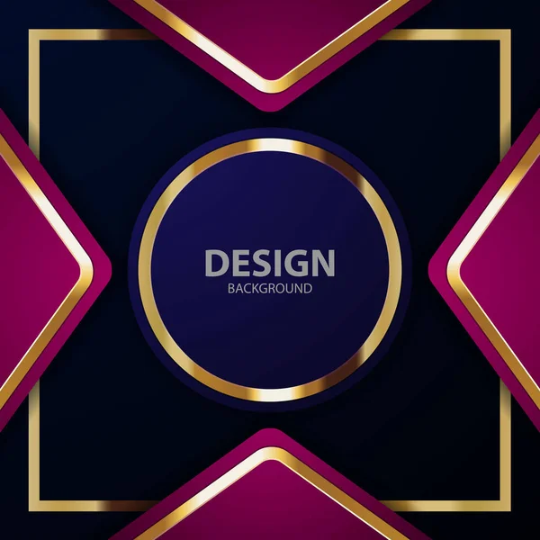 Banner Gold Placa Fundo Vetorial Abstrato Para Design Texto Mensagem — Vetor de Stock