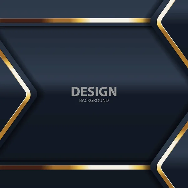 Goud Banner Abstract Vector Achtergrond Bord Voor Tekst Boodschap Ontwerp — Stockvector