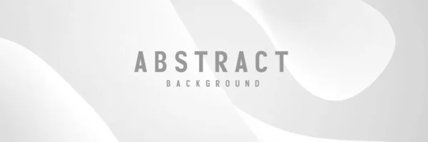 Banner Abstrakt Geometrisk Vit Och Grå Färg Bakgrund Vektor Illustration — Stock vektor