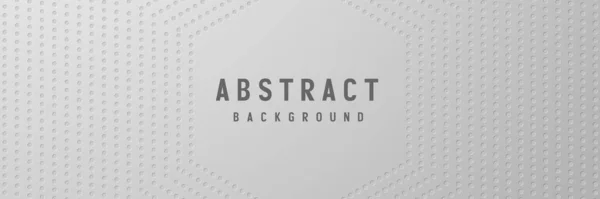 Banner Abstract Geometrisch Wit Grijs Achtergrond Vector Illustratie — Stockvector