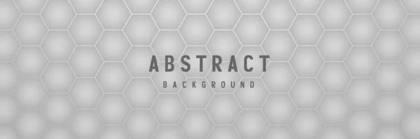 Banner Abstracto Geométrico Blanco Gris Color Fondo Vector Ilustración — Archivo Imágenes Vectoriales