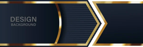 Diseño Banner Oro Con Estilo Moderno Minimalista Lujo Oro — Vector de stock