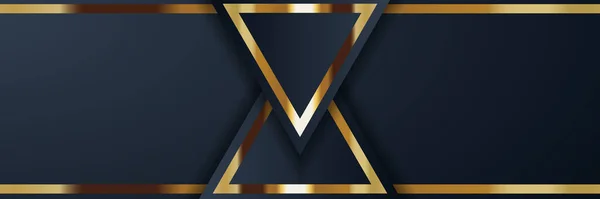 Χρυσό Banner Σχεδιασμό Μινιμαλιστικό Μοντέρνο Στυλ Χρυσό Πολυτέλεια — Διανυσματικό Αρχείο
