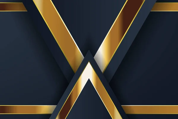 Χρυσό Banner Σχεδιασμό Μινιμαλιστικό Μοντέρνο Στυλ Χρυσό Πολυτέλεια — Διανυσματικό Αρχείο