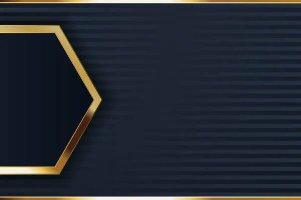 Zlatý Banner Design Minimalistickým Moderním Stylem Zlatý Luxus — Stockový vektor