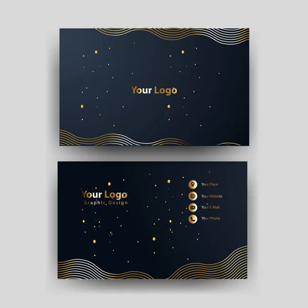 Print business card golden vector