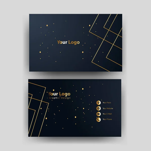 Visitenkarte Gold Drucken — Stockvektor