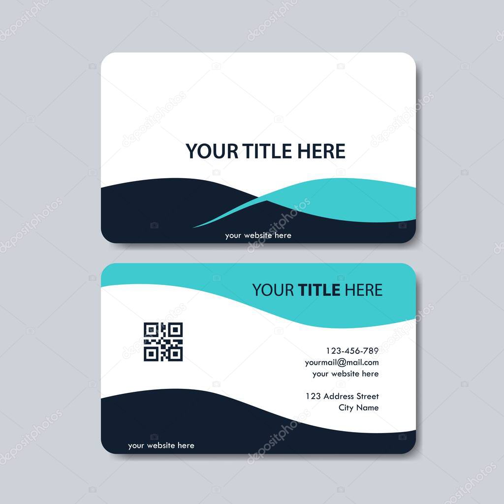 business card template with color concept modern geometric card