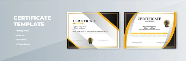 Creatief Certificaat Van Waardering Award Template — Stockvector