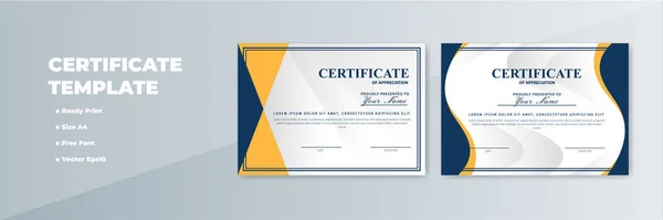 Creatief Certificaat Van Waardering Award Template — Stockvector