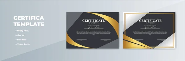Certificado Criativo Modelo Prêmio Apreciação —  Vetores de Stock