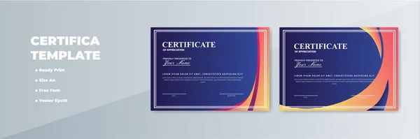 Tvůrčí Certifikát Šablony Ocenění — Stockový vektor