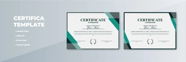 Creatief Certificaat Van Waardering Award Template — Stockvector