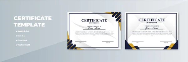 Creatief Certificaat Van Waardering Award Template — Stockvector