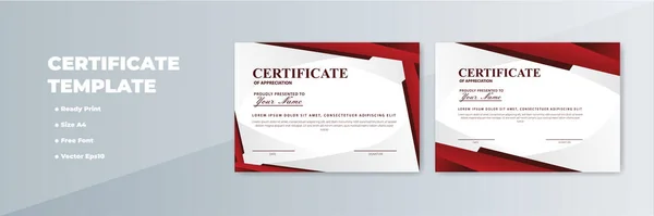 Creatief Certificaat Van Waardering Award Template — Stockvector