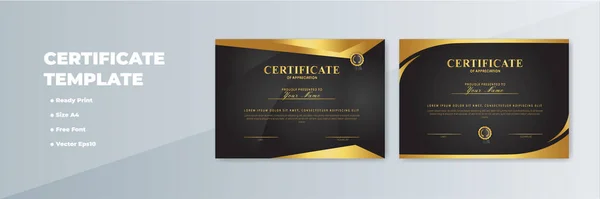 Plantilla Premio Certificado Creativo Apreciación — Archivo Imágenes Vectoriales