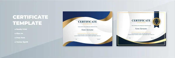 Creatief Certificaat Van Waardering Award Template — Stockvector