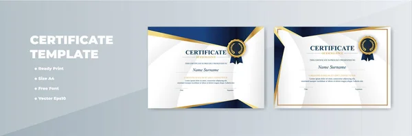 Creatief Certificaat Van Waardering Award Template — Stockvector