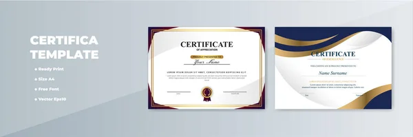 Creatief Certificaat Van Waardering Award Template — Stockvector