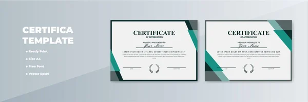 Creatief Certificaat Van Waardering Award Template — Stockvector