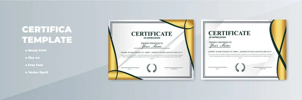 Certificado Criativo Modelo Prêmio Apreciação — Vetor de Stock