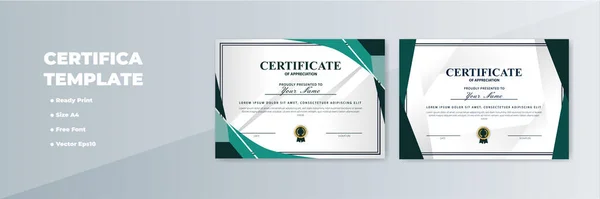 Creatief Certificaat Van Waardering Award Template — Stockvector