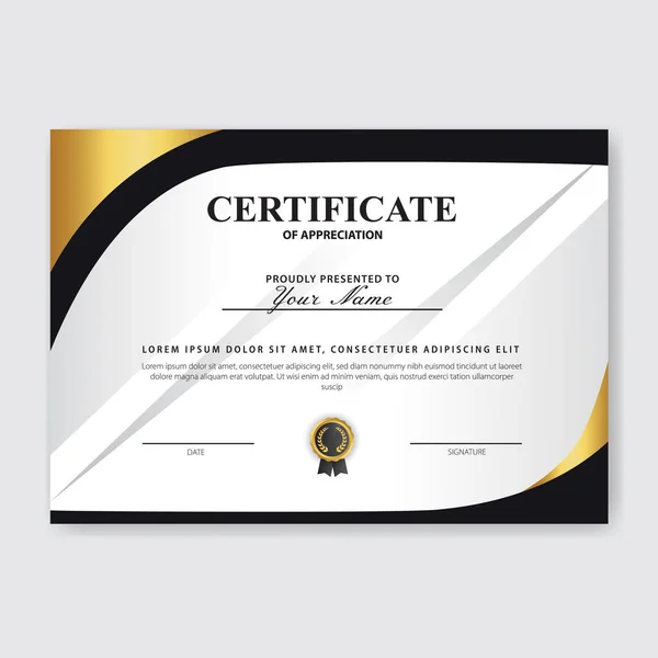 Creative Certificate Appreciation Award Template — Stock Vector