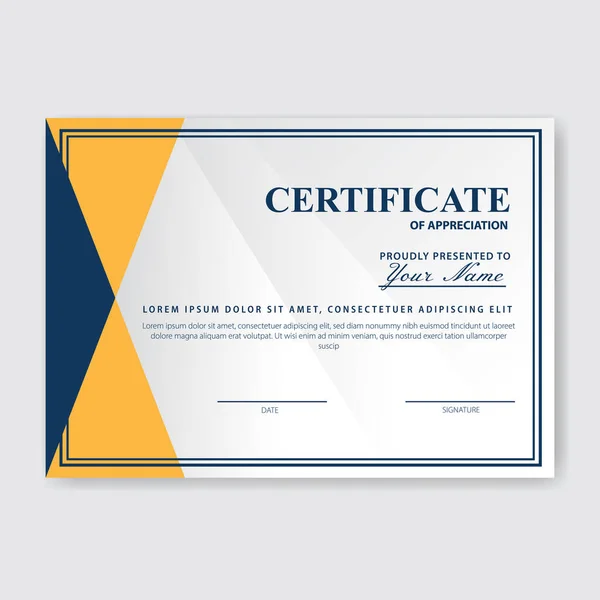 Creative Certificate Appreciation Award Template — Stock Vector