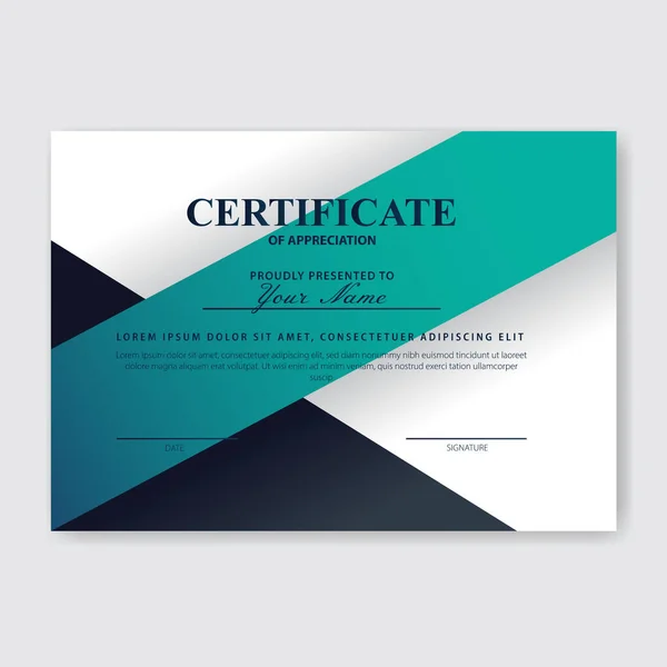 Creative Certificate Appreciation Award Template — Stock Vector