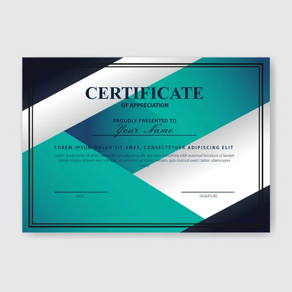 Creative Certificate Appreciation Award Template — Stock Vector