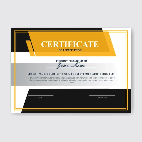 Creatief Certificaat Van Waardering Award Template — Stockvector