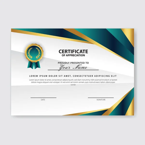 Creatief Certificaat Van Waardering Award Template — Stockvector