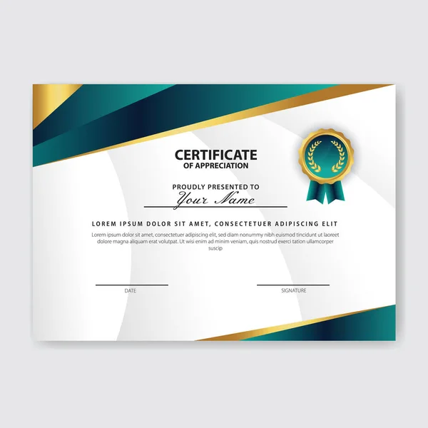 Creatief Certificaat Van Waardering Award Template — Stockvector