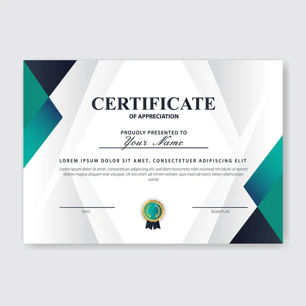 Creatief Certificaat Van Waardering Award Template — Stockvector