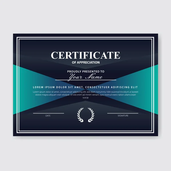 Creatief Certificaat Van Waardering Award Template — Stockvector