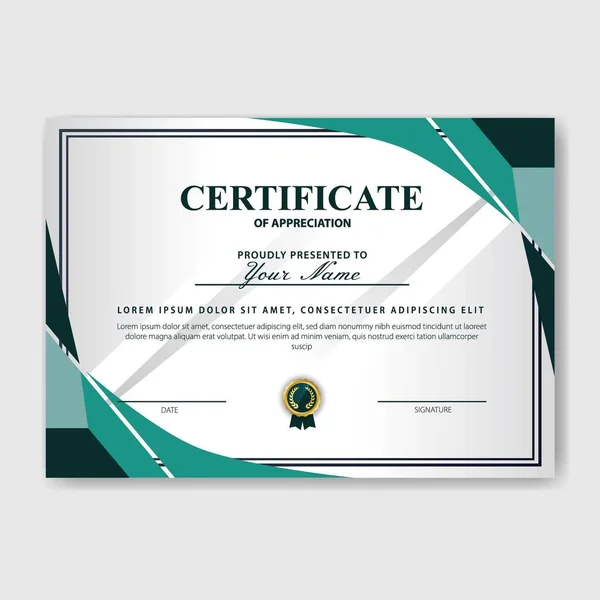 Creatief Certificaat Van Waardering Award Template — Stockvector