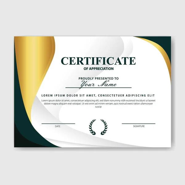 Certificado Criativo Modelo Prêmio Apreciação —  Vetores de Stock