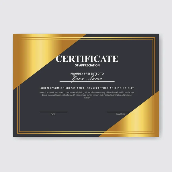 Creative Certificate Appreciation Award Template — Stock Vector