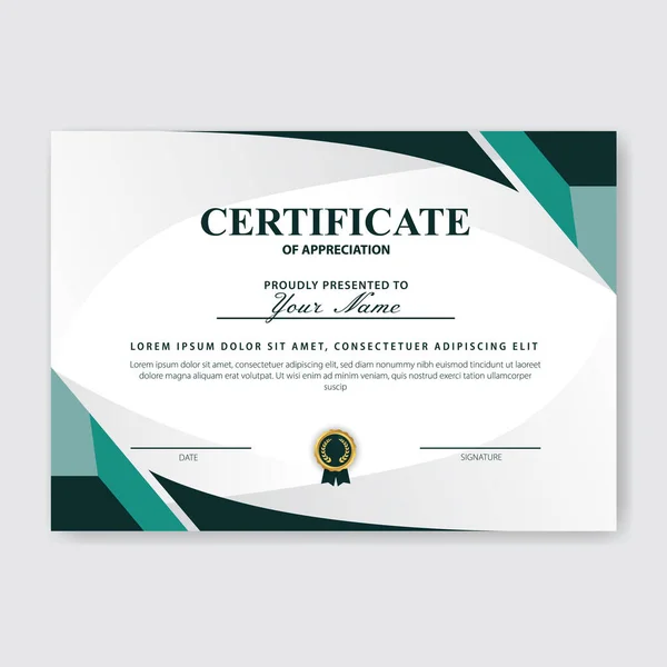 Creatief Certificaat Van Waardering Award Template — Stockvector