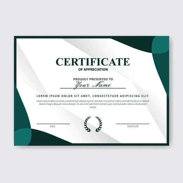 Plantilla Premio Certificado Creativo Apreciación — Vector de stock