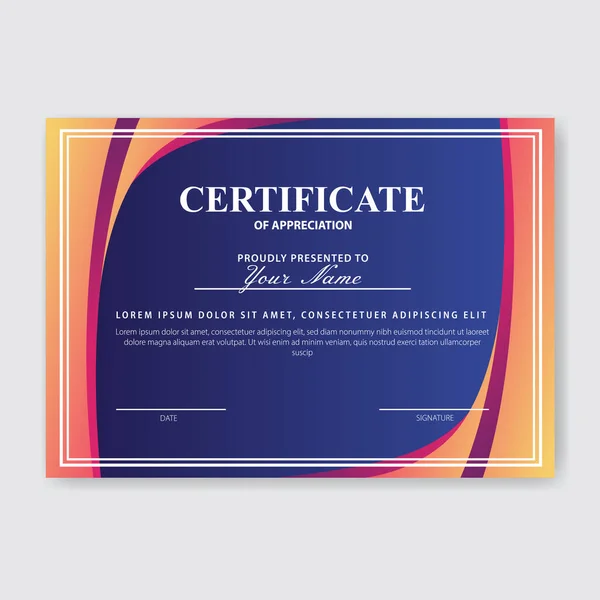 Шаблон Премии Творческий Сертификат — стоковый вектор