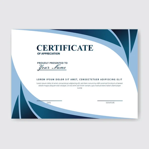 Plantilla Premio Certificado Creativo Apreciación — Vector de stock