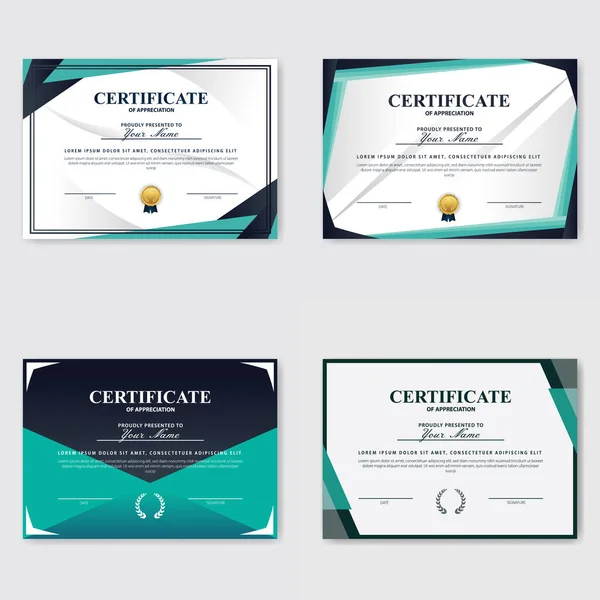 Modèle Certificat Appréciation Créatif — Image vectorielle