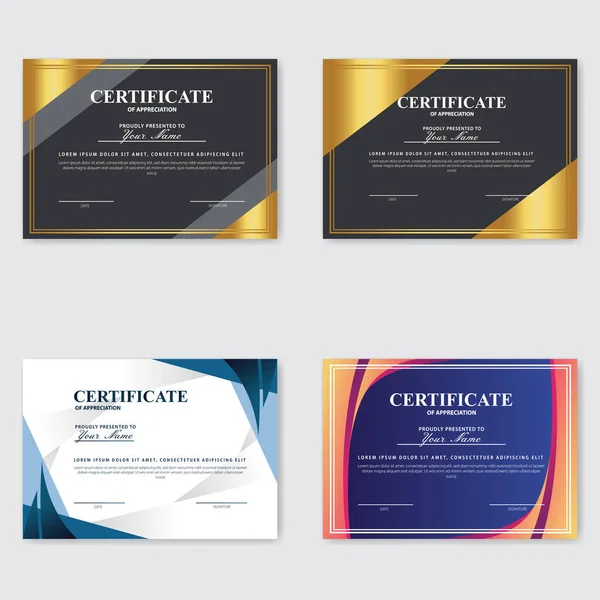 Creatief Certificaat Van Waardering Award Template — Stockvector