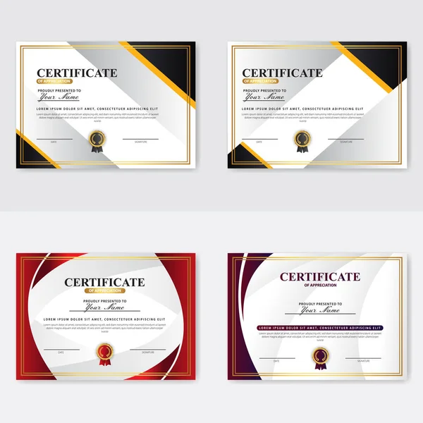 Modèle Certificat Appréciation Créatif — Image vectorielle