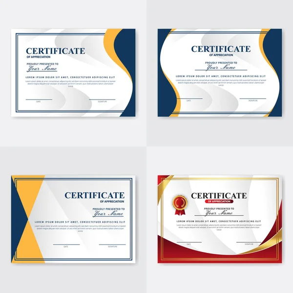 Modèle Certificat Appréciation Créatif — Image vectorielle