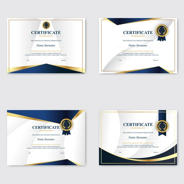 Creatief Certificaat Van Waardering Award Template — Stockvector